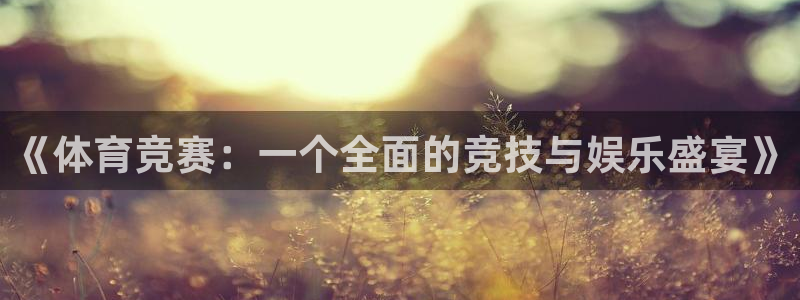 vsport体育官网下载平台注册流程视频：《体育竞赛